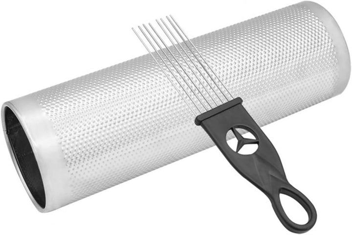 Edelstahl Guiro Halter Metall Guiro mit Schaber, Lateinisches Handschlaginstrument für Musikalisches