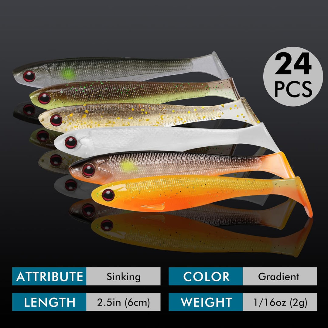 TRUSCEND Paddel Schwanz Angelköder für Bass Forelle Crappie Mehrzweck Swimbaits gut gemacht Weicher