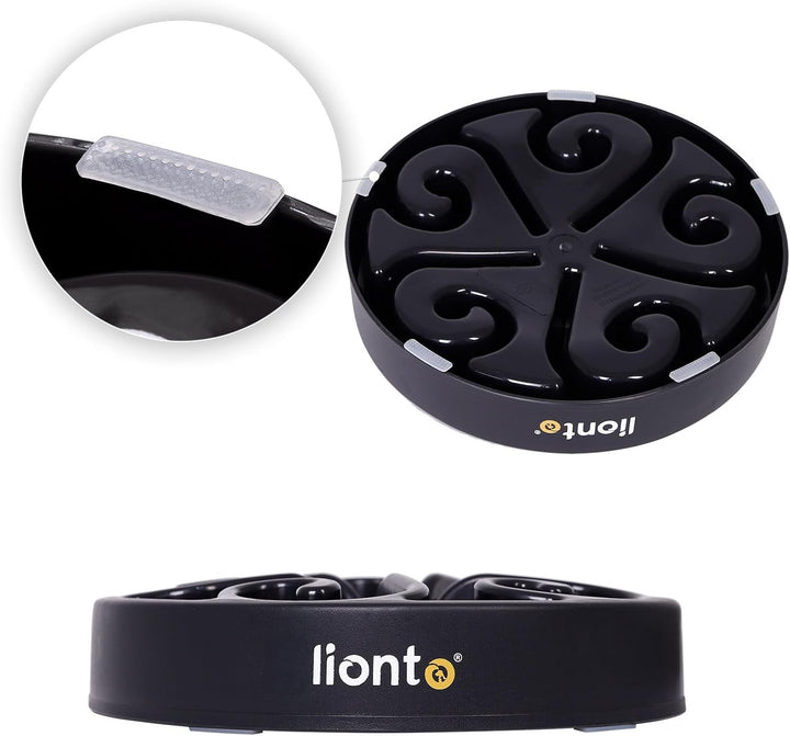 lionto Anti Schling Napf für Hunde &amp; Katzen, Ø 30 cm, Höhe 7 cm, Fassungsvermögen von bis zu 1500 g,