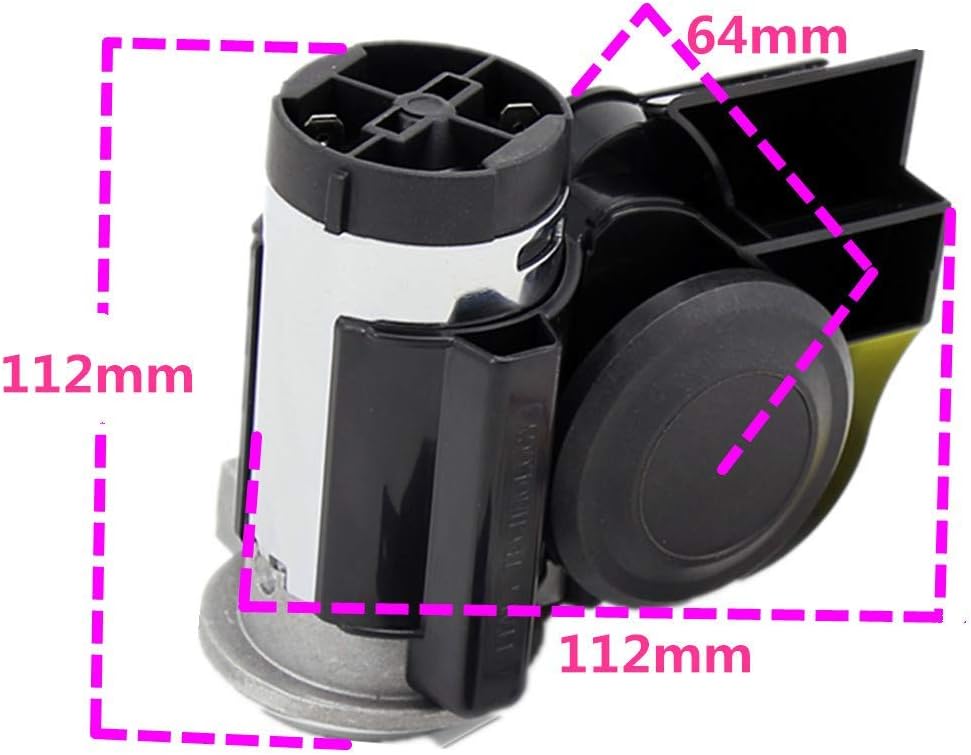 YIYIDA Auto air horn 135DB dual trompete super laute schnecke elektrische pumpe sirene, chrom zink a