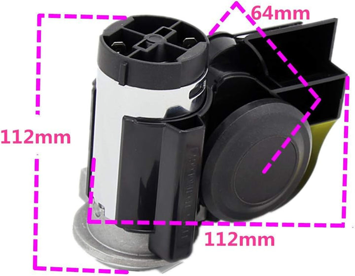 YIYIDA Auto air horn 135DB dual trompete super laute schnecke elektrische pumpe sirene, chrom zink a