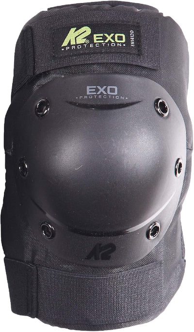 K2 Skates Unisex – Erwachsene Schonerset Exo Adult Pad Set — black - grey - green — 30E1230 M (Knee: