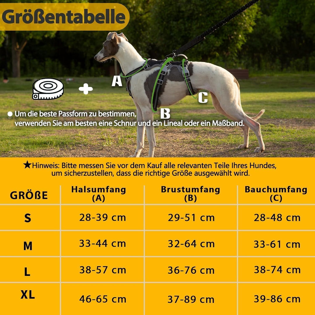 Huntboo Hunde Sicherheitsgeschirr, Sicherheitsgeschirr für Hunde, Vollständig Reflektierendes Geschi