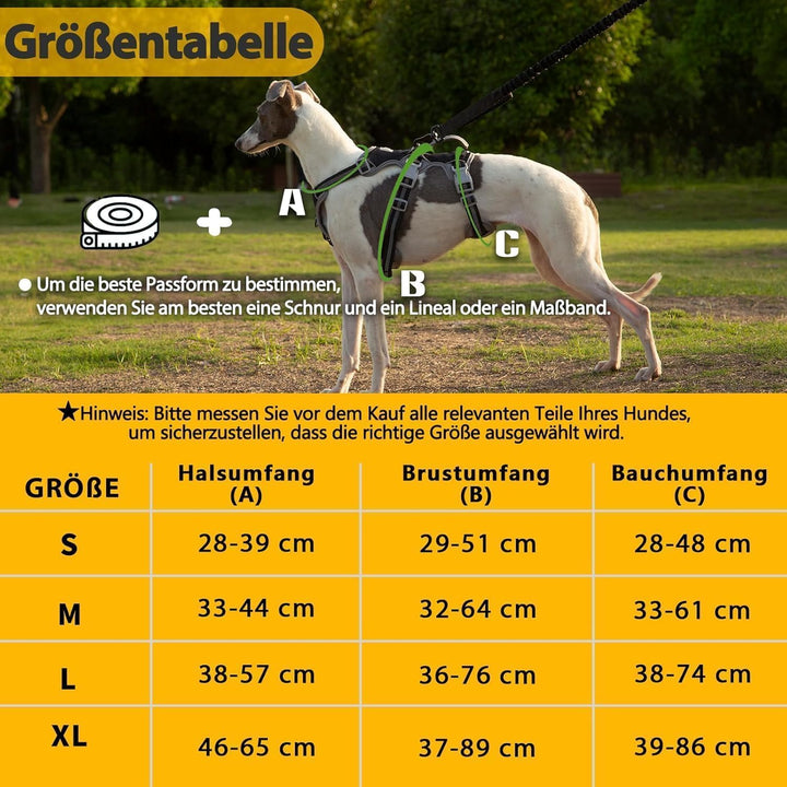 Huntboo Hunde Sicherheitsgeschirr, Sicherheitsgeschirr für Hunde, Vollständig Reflektierendes Geschi