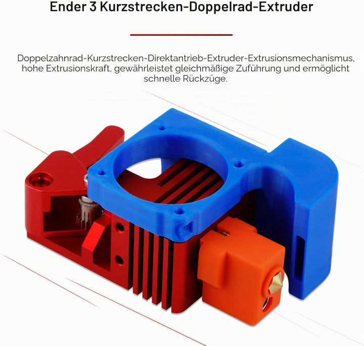 Upgrade Volcano Bimetal Heatbreak High Speed Ender 3 Direct Drive Extruder Dual gehärteter Stahl Gea