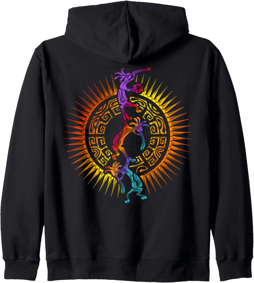 Kokopelli Musician Acrobats - Mandala Sun 1 - Fan Fun Kapuzenjacke