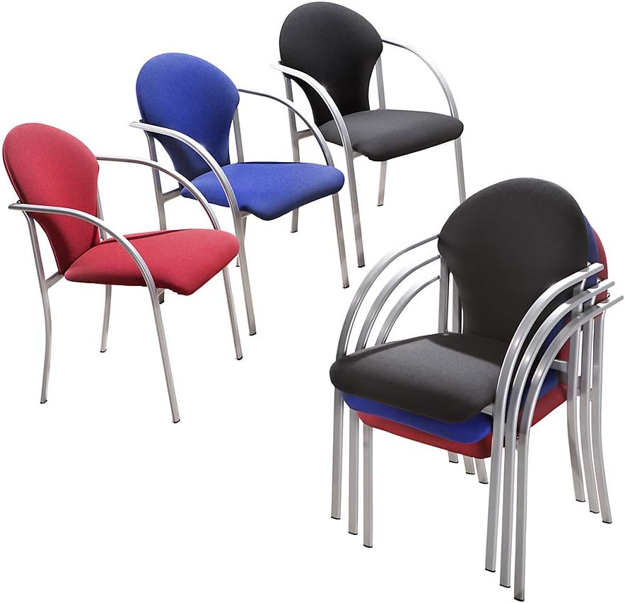 Nowy Styl Stapelstuhl | mit Polstern | HxBxT 470 x 450 x 490 mm | Polsterfarbe Schwarz | VE 2 STK