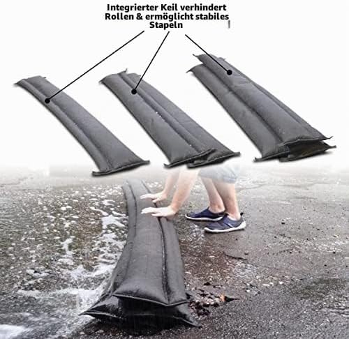 Quick Dam QD610-1 Wasseraktivierte Flutbarriere, 1 Packung, Schwarz, 10-ft 10-ft 1 Stück, 10-ft 1 St