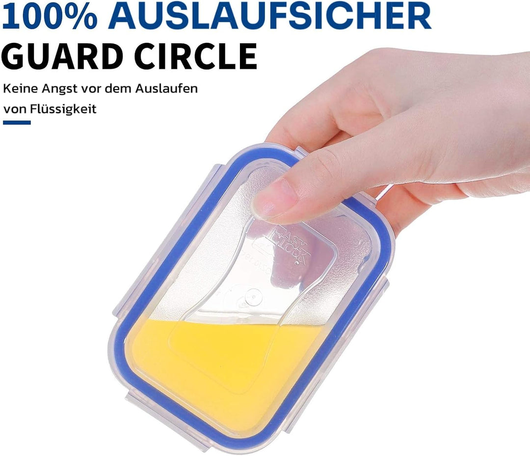 EASYLOCK 4PACK Kleine Dosen mit Deckel Plastik, Gefrierdosen 500ML, Meal Prep Boxen, Mikrowellengesc