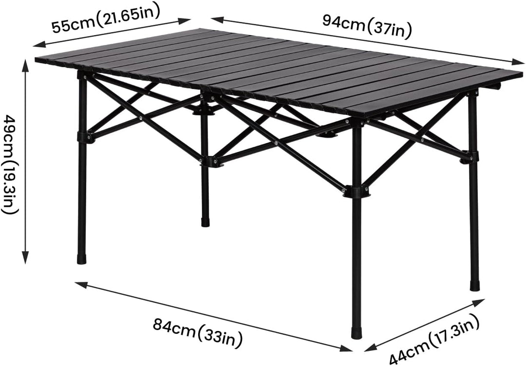 Eisen Klappbarer Camping Tisch, Klapptisch für Garten, Outdoor Beistelltisch Faltbar, Ultraleicht, C