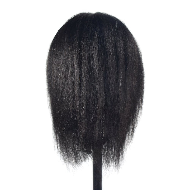 Tcwuzick Afro Schaufensterpuppe Kopf 100% echtes Haar Friseur Ausbildung Kopf Manikin Kosmetologie P