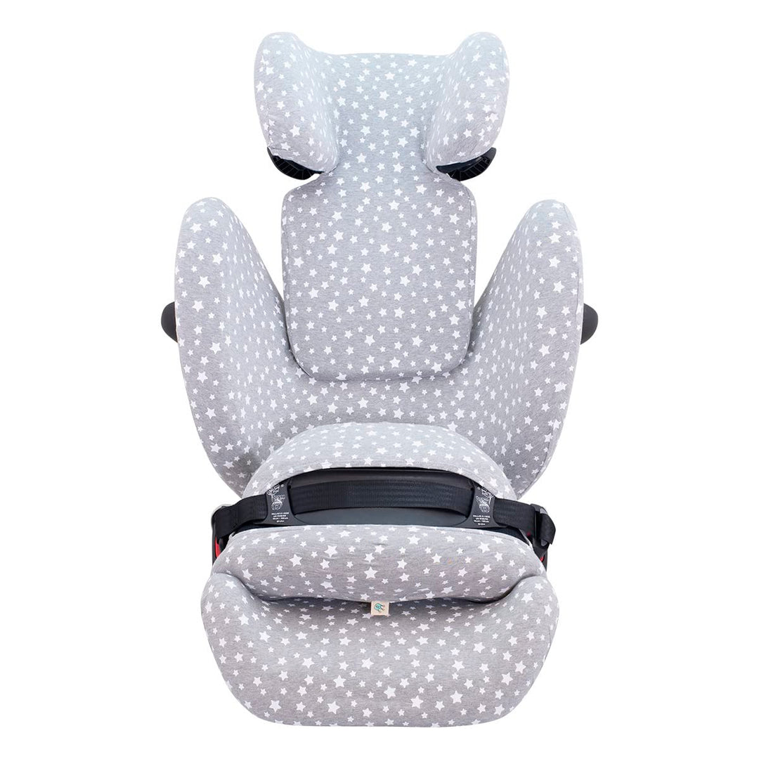 JYOKO KIDS Bezug Kompatibel mit Cybex Pallas G I-SIZE (Bezug Pallas G, WHITE STAR) Bezug Pallas G WH