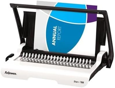 Fellowes Plastikbindegerät Star+ 150 für das Home Office, mit Dokumentmessfunktion, Bindeleistung 15