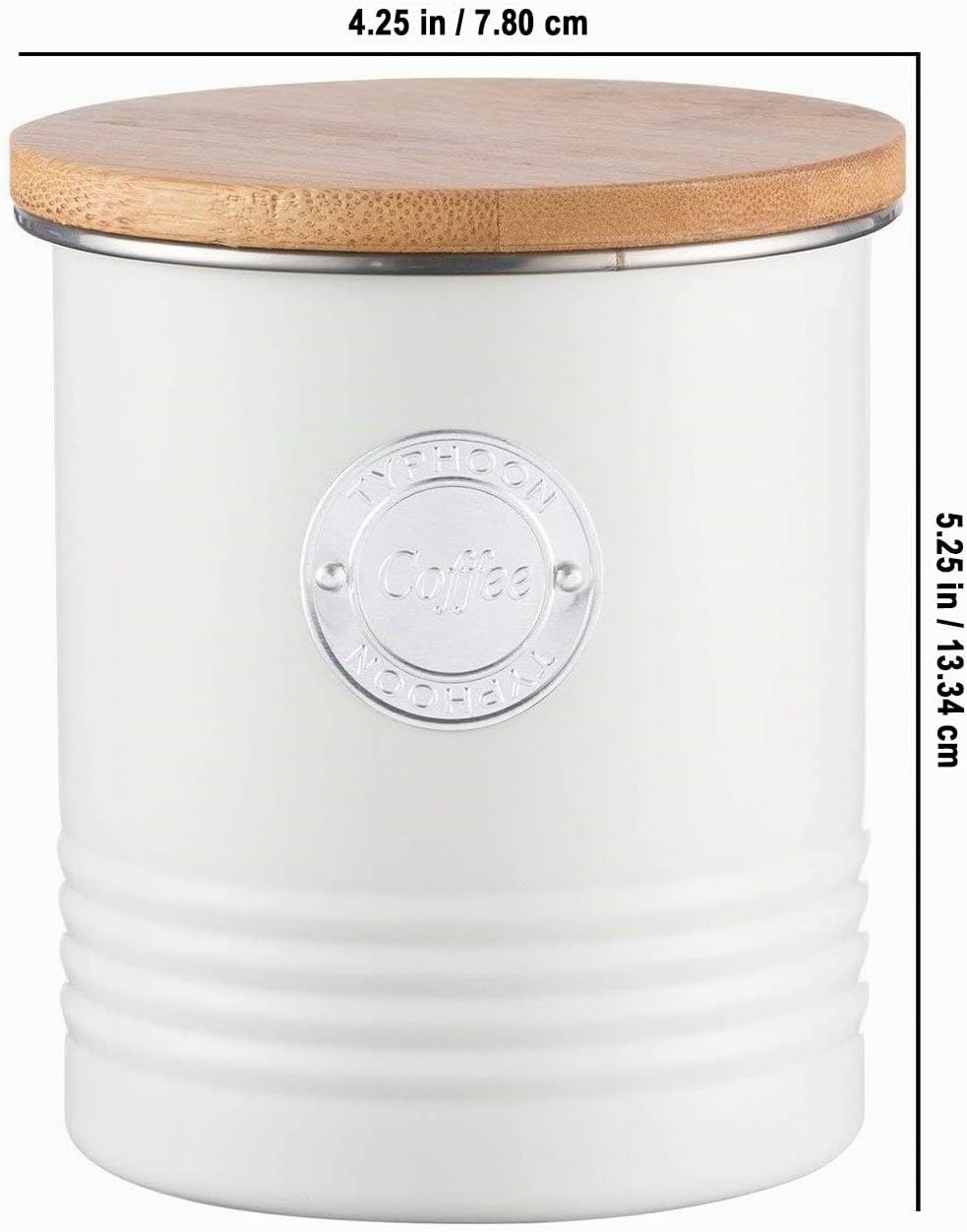 TYPHOON OTTO Kollektion Zuckerdose luftdicht, Pastellcreme Dose für Kaffee, 1 Liter, Vorratsbehälter