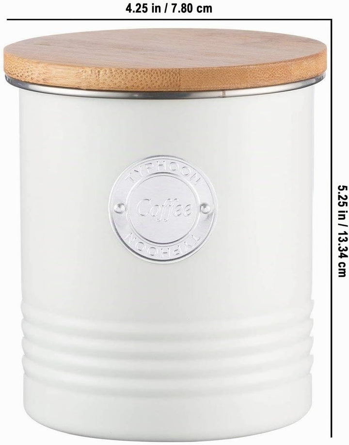 TYPHOON OTTO Kollektion Zuckerdose luftdicht, Pastellcreme Dose für Kaffee, 1 Liter, Vorratsbehälter