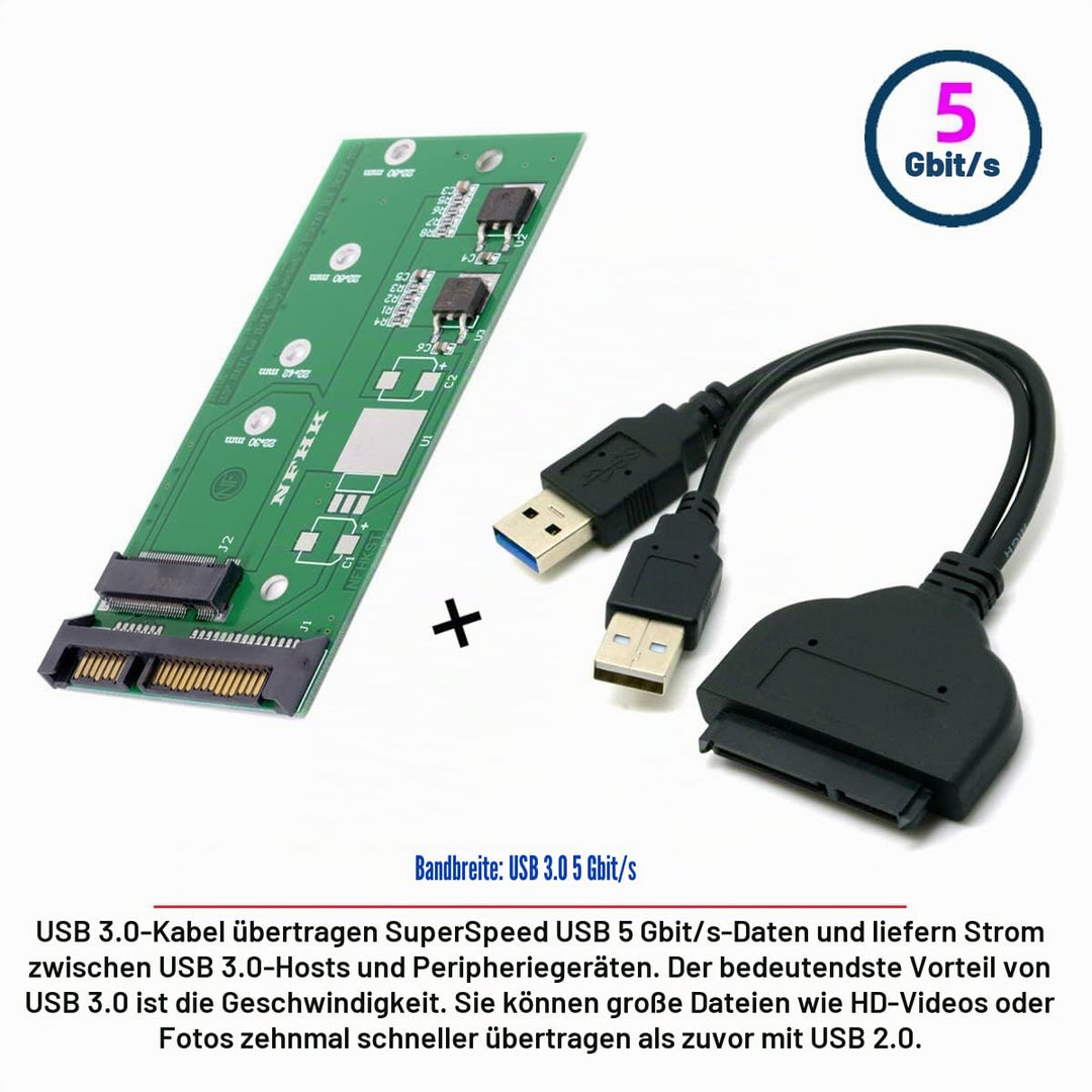CY USB 3.0 zu SATA 6,3 cm Festplatte zu M.2 NGFF PCI-E 2 Lane SSD für E431 E531 X240 Y410P Y510 Gree