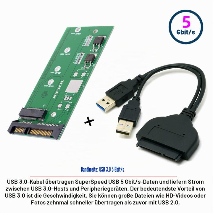 CY USB 3.0 zu SATA 6,3 cm Festplatte zu M.2 NGFF PCI-E 2 Lane SSD für E431 E531 X240 Y410P Y510 Gree