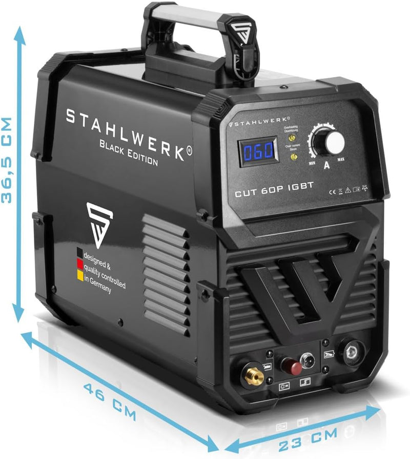 STAHLWERK CUT 60 Pilot IGBT Plasmaschneider mit 60 Ampere und Pilotzündung, bis 24 mm Schneidleistun