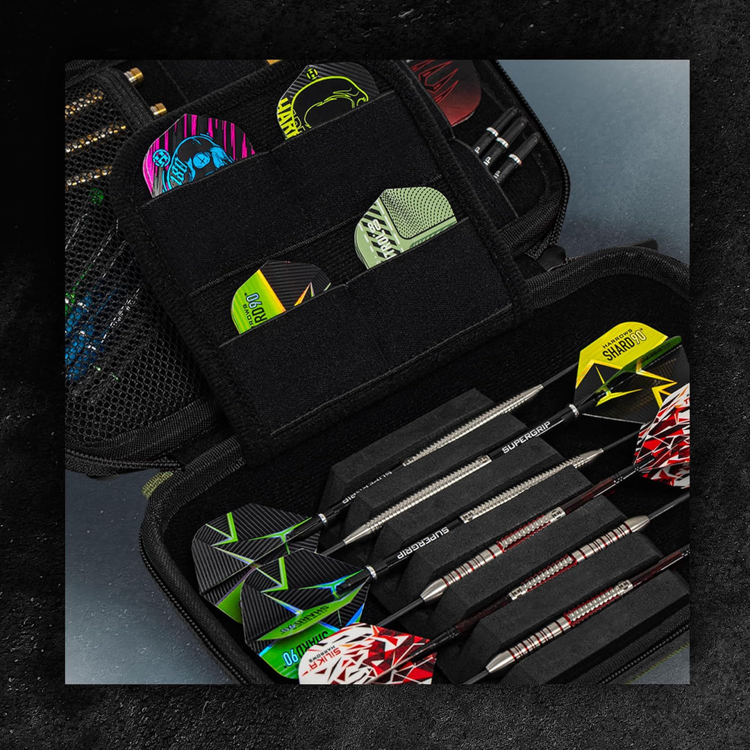 Harrows Smart Case Darttasche & Dart-Etui für 3 oder 6 Darts | Robustes Eva-Case mit Stoff-Finish |