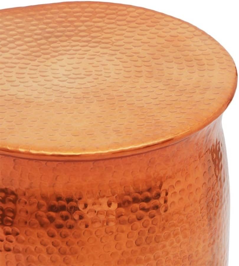 vidaXL Hocker Beistelltisch Gehämmertes Aluminium Blumenhocker Sitzhocker 36 x 42 cm Gold, 36 x 42 c