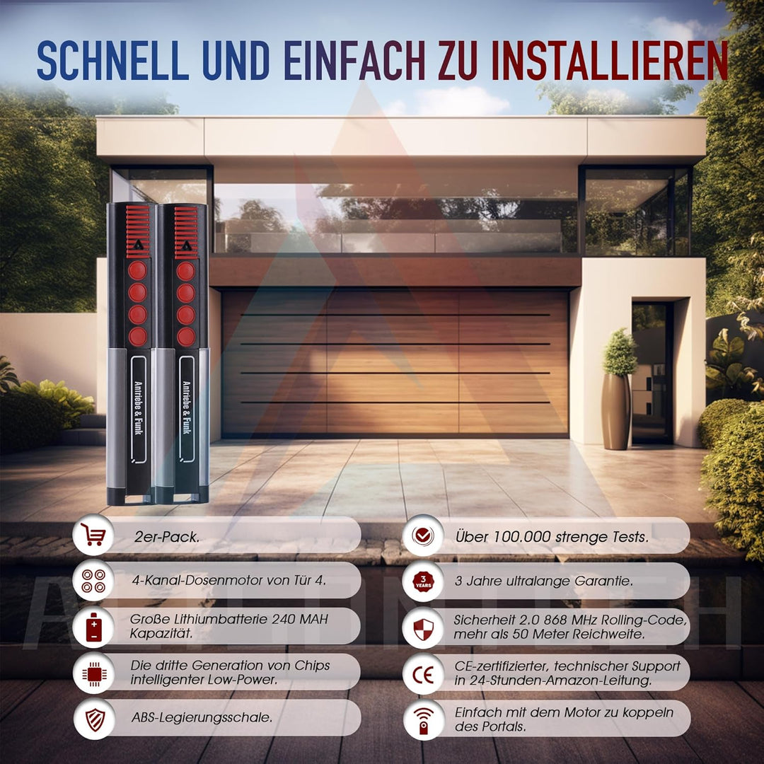 2 x 4020 TX03-868-4, 4868 MHz Handsender Handbuch, Top Originalqualität. 100% kompatibel mit 4026, S