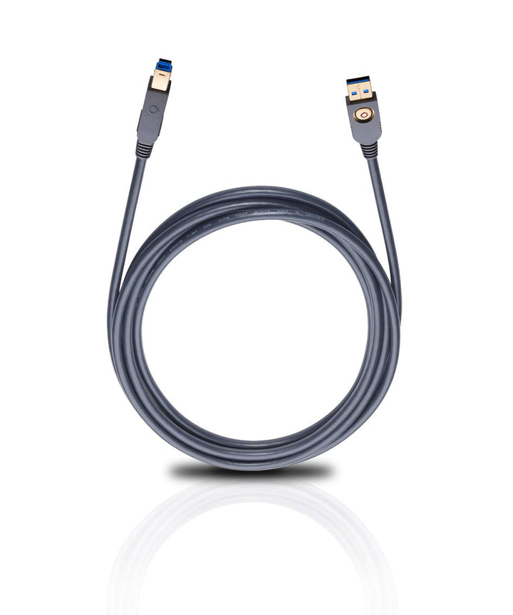 OEHLBACH USB Max A/B 3.0 High-Speed USB-Kabel 5 Gbit/s Typ A auf B - 7,5m schwarz 7,5 m, 7,5 m