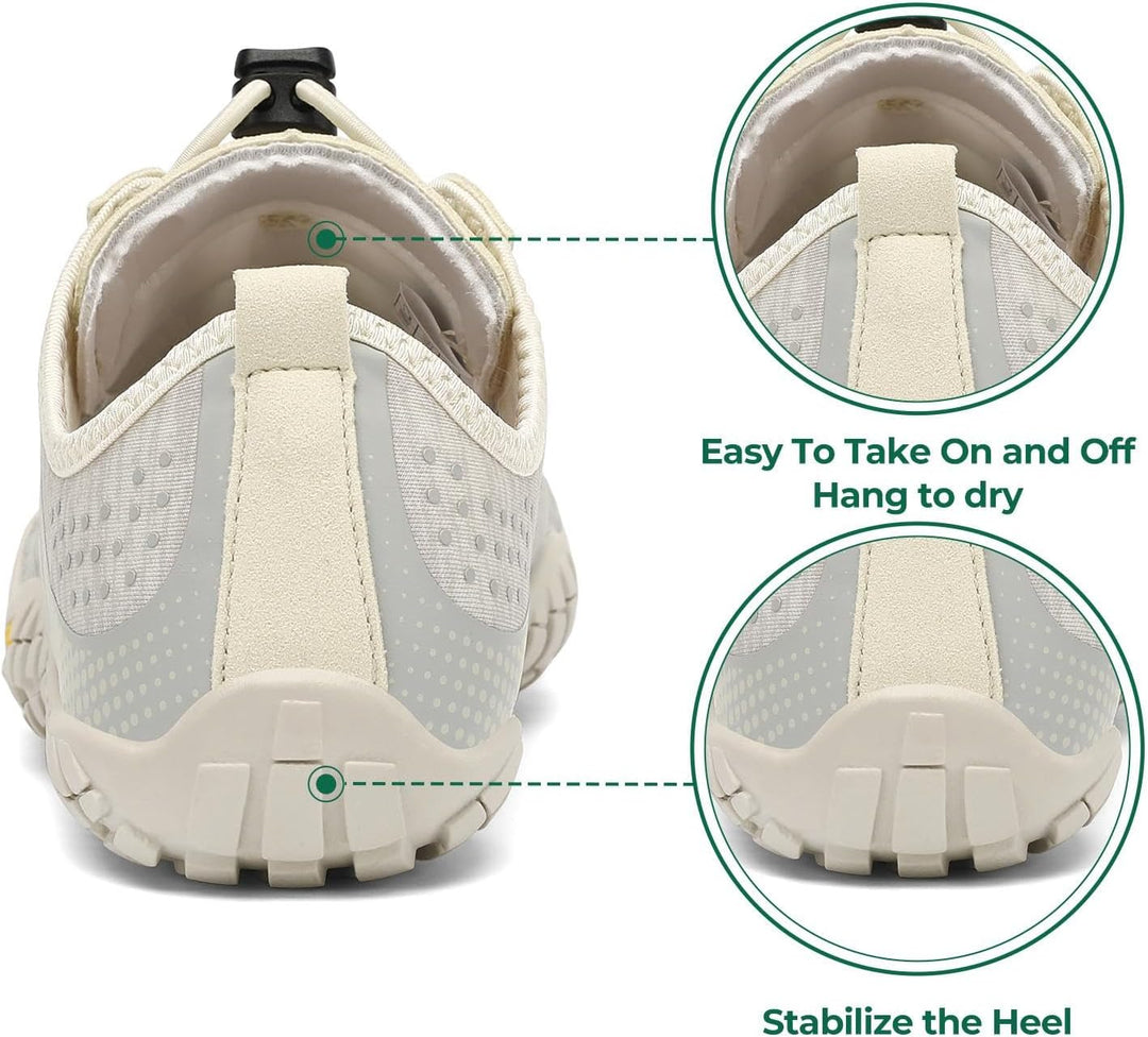 SAGUARO Herren Damen Barfussschuhe - Atmungsaktiv rutschfest Barfussschuhe - mit Breite Zehenbox und