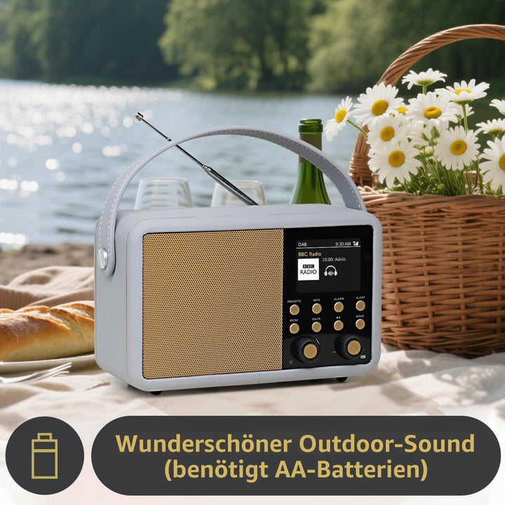 LEMEGA Class Finesse DAB+ Digitalradio mit Farbdisplay – Edler Bluetooth-Radiowecker mit 60 Senderpl