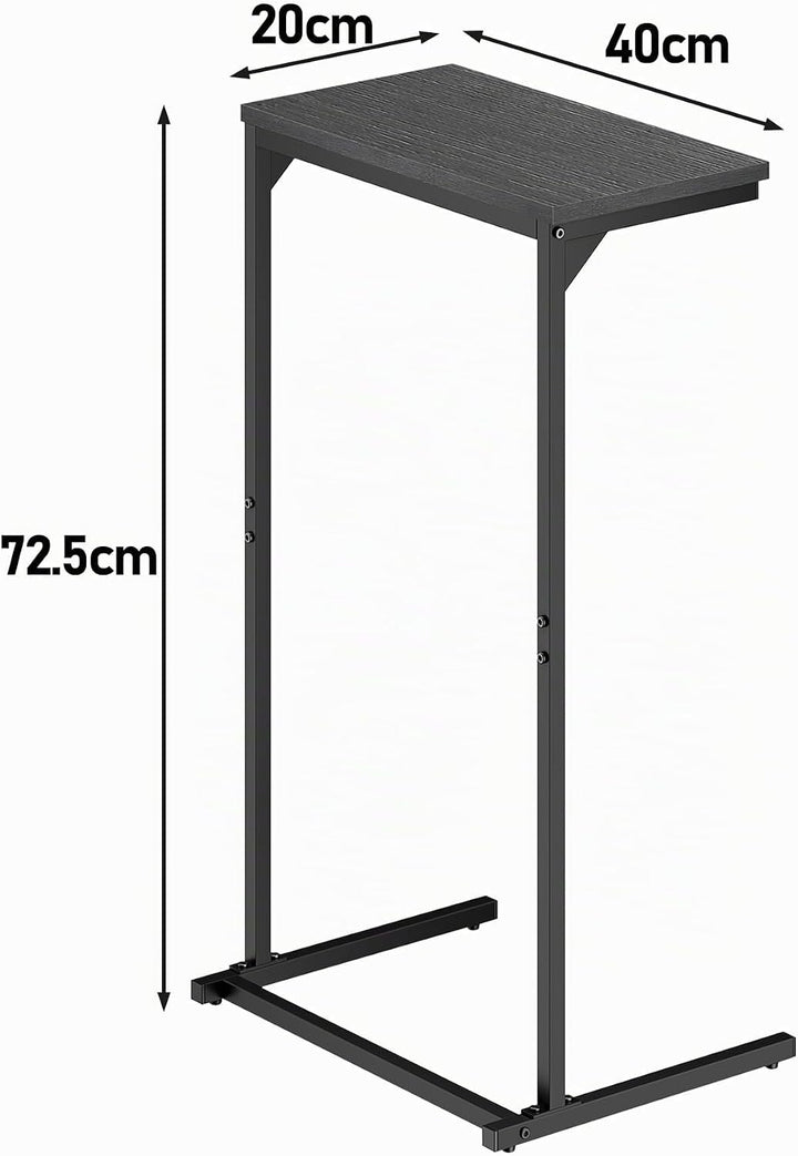 TUTOTAK C-förmiger Beistelltisch, TV-Tablett, Kleiner Seitentisch, 73 cm hoher Couch-Tisch, Tablett-