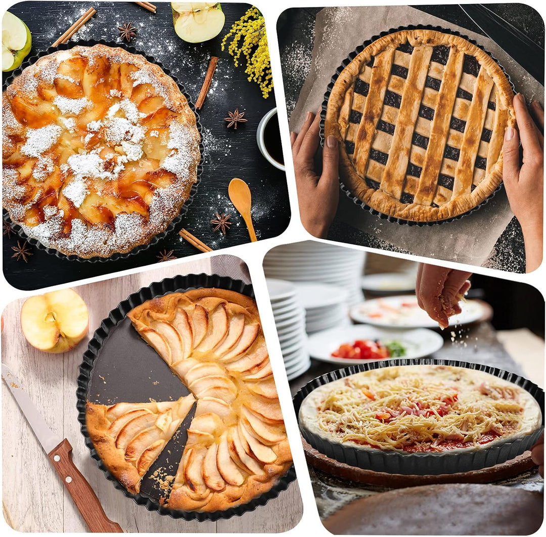 Sinnsally Tarteform,Quicheform,Non-Stick Mit Hebeboden Torte Baking Pan,Obstkuchenform,Blechform für