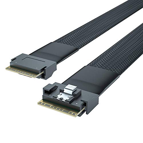 H!Fiber.com SFF-8654 zu SFF-8654 Kabel, Slimline 8i Kabel, PCIe 4.0, 85ohm, 0.8 meter (2.62ft) 0.8m