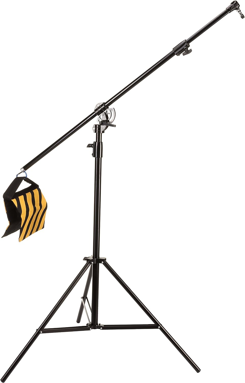 Bresser F001608 Fotostudio Galgenstativ mit Arm BR-BLS210 mit Luftfederungssystem, schwarzer Pulverb