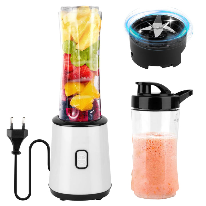 Mixer Smoothie Maker,Mini Standmixer,Smoothie Maker to go,Blender Mixer,BPA-Frei,23000RPM,Doppelbech