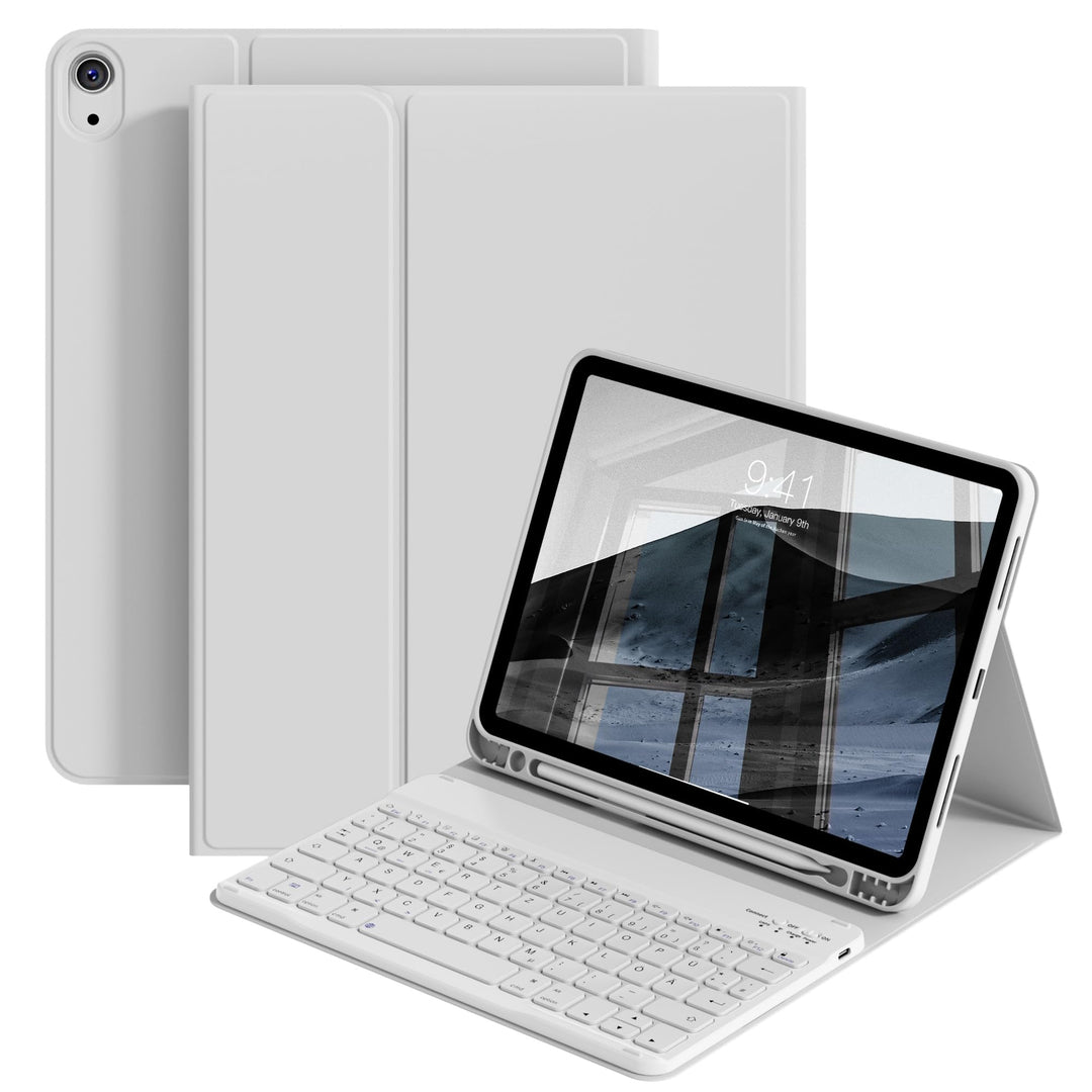 Hülle mit Tastatur für iPad Air 11 Zoll M3 2025 M2 2024/Air 5 Generation 2022 4 Gen 2020 10,9 Zoll,
