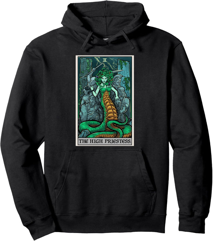 Medusa Tarotkarte für die Hochpriesterin, griechische Mythologie, Geschenk Pullover Hoodie