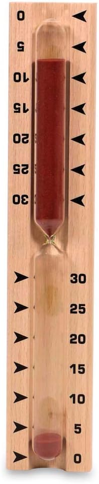 Finnsa Sanduhr spezial 30 Minuten, Sandfarbe: rot/Saunauhr/Sanduhr für Sauna