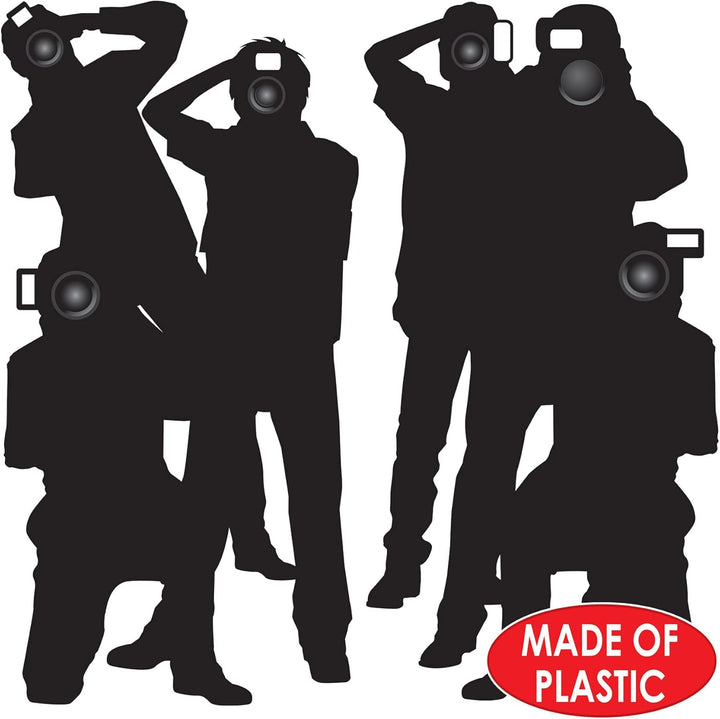 Beistle S52088AZ2 Paparazzi Requisiten aus Kunststoff, Schwarz/Weiss, 4 Stück