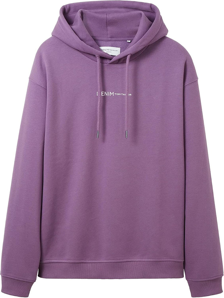 TOM TAILOR Denim Herren Hoodie Sweatshirt mit kleinem Logo-Print M 32248 - Dusty Grape, M 32248 - Du