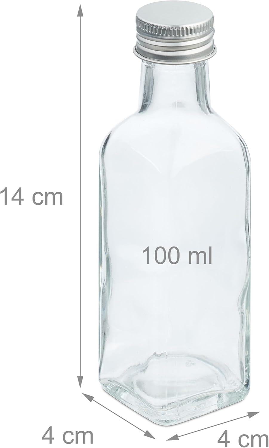 Relaxdays kleine Flaschen, 24er Set, 100 ml, Glasflaschen zum Befüllen, Schraubverschluss &amp; Korken,