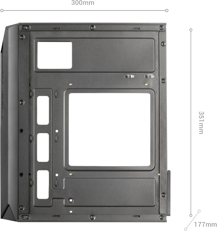 Mars Gaming MC-S1 Weiss, Kompaktes Micro-ATX PC Gehäuse, ARGB Beleuchtung 12 Modi, FRGB Lüfter, Full