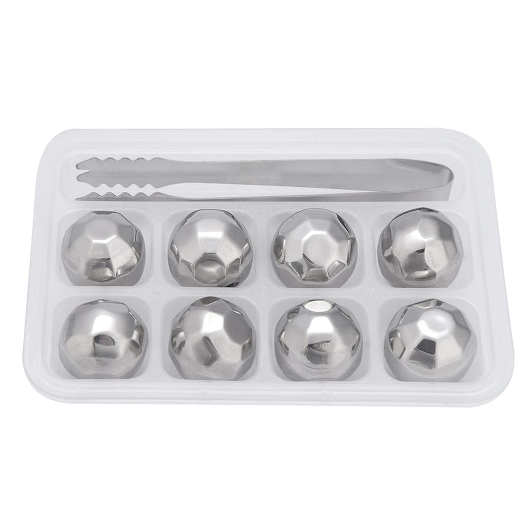 Edelstahl-Eiskugeln, wiederverwendbare Edelstahl-Whisky-Eiskugeln, Metall-Eiskugelwürfel, Getränkekü
