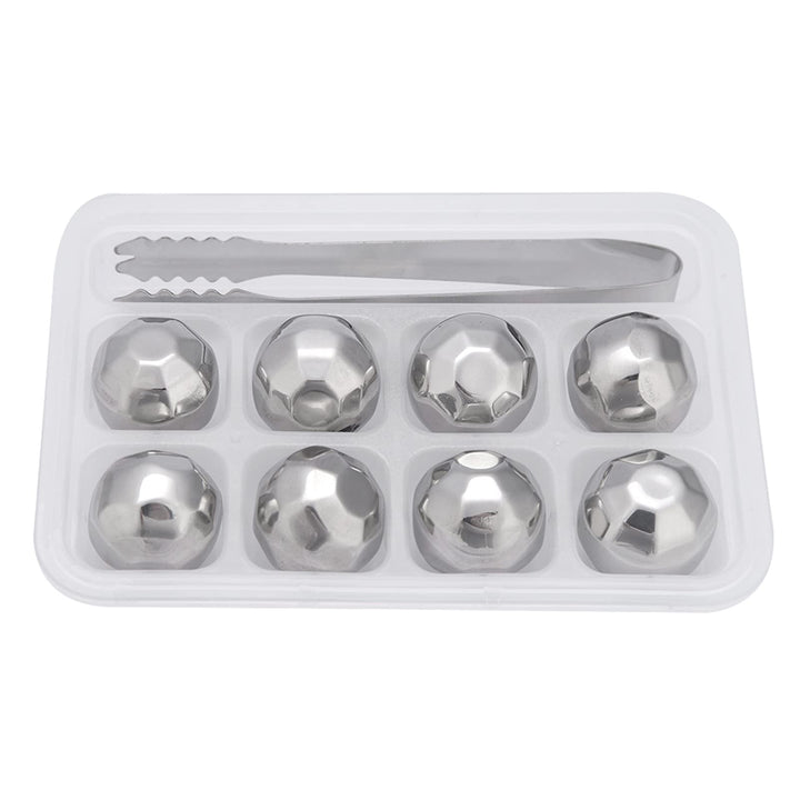 Edelstahl-Eiskugeln, wiederverwendbare Edelstahl-Whisky-Eiskugeln, Metall-Eiskugelwürfel, Getränkekü