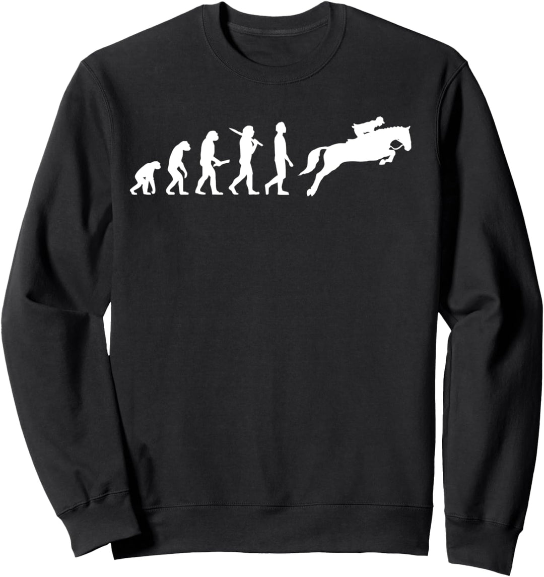 Springreiten Evolution Geschenk für Reiter Sweatshirt