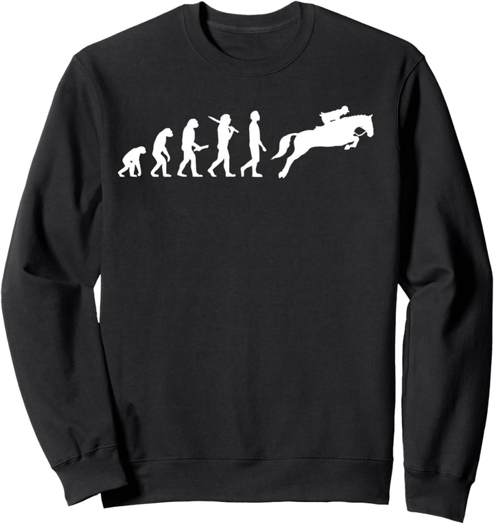 Springreiten Evolution Geschenk für Reiter Sweatshirt
