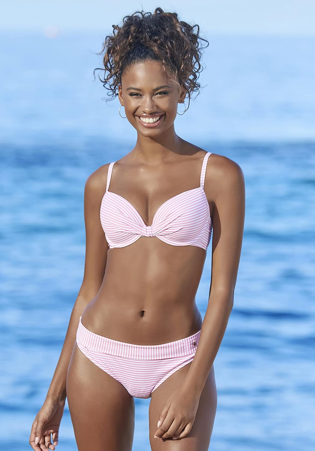 s.Oliver Damen Bikini-Set 42 / C Rosa-weiss Gestreift, 42 / C Rosa-weiss Gestreift