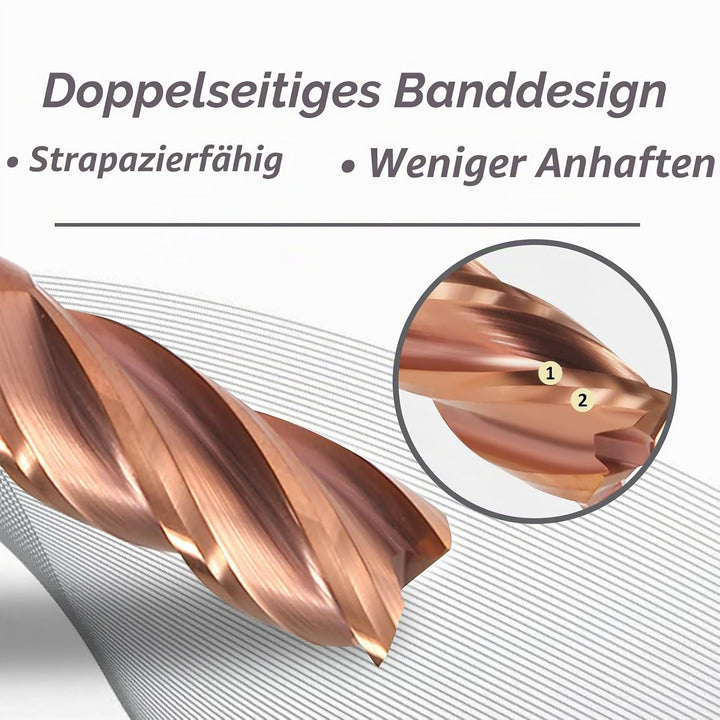 8 Stücke Fräser Schaftfräser Hartmetall 4-Flöte, 1-4mm CED TiSiN Coat Spiralfräser Bit VHM CNC Bohra