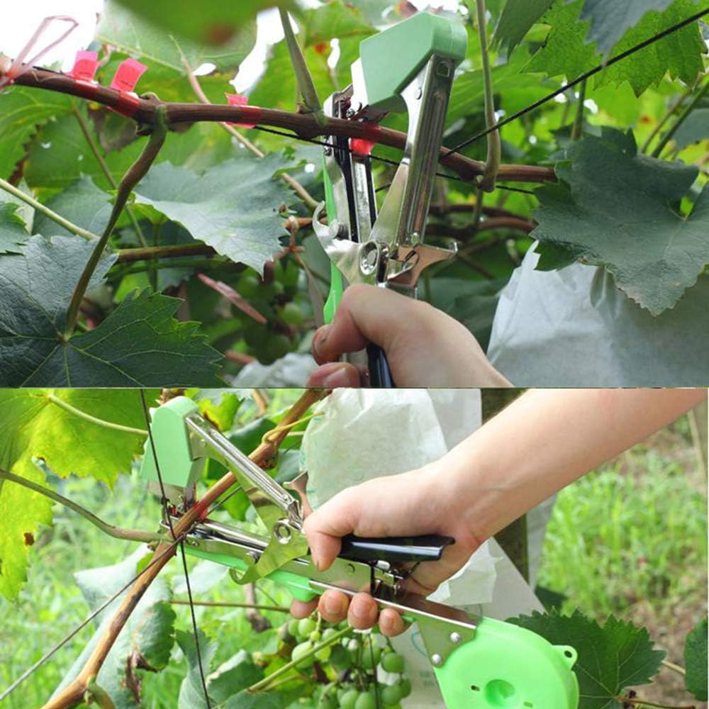 Jajadeal Bindezange für Pflanzen, Bandzange Tapetool Handbindemaschine für Weinbau Tomaten Gurken Ob
