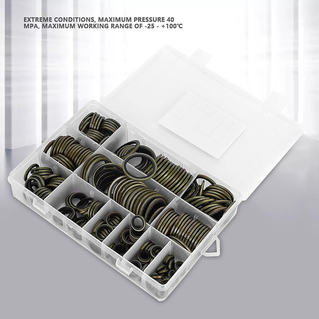 240pcs Dichtring Kupfer Unterlegscheiben gummidichtung Ölring Ablassschraube Dichtung Kombination Bo
