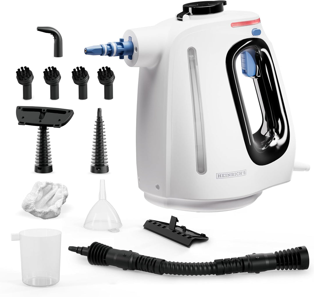 HEINRICHS Dampfreiniger, Handdampfreiniger für zuhause, Steam Cleaner, kurze Aufheizzeit 30 Sek., 55