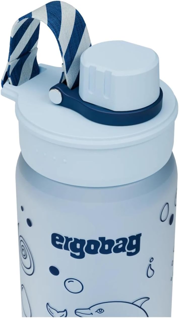 ergobag Motiv, BPA-frei 550 ml, auslaufsicher und Kohlensäure geeignet, spülmaschinengeeignet Delfin